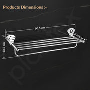 Plantex Royal Stainless Steel Towel Hanger for Bathroom/Towel Stand/Towel Hanger/ Bathroom Accessories (Chrome Finish) - 24 inch