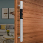 Plantex Door Handle/Stainless Steel Handle for Main Door/18 Inch Pull-Push Handle for Home/Office/Hotel - Pack of 1 (Satin and Black) - 3 Years Warranty