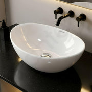 Plantex Ceramic Table Top Oval Wash Basin for Bathroom/Countertop Bathroom Sink/Bathroom Basin with 10 Years Glaze Warranty by Plantex (White - 16.5 x 13.5 x 7 Inch)