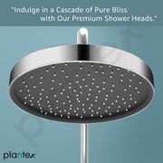 Plantex ABS Round Rain Shower Head for bathroom with LED/360Â° Rotatable Shower Head for bathroom/Pressurized Shower Head/Showers for bathroom-(Chrome)
