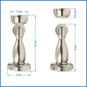 Plantex Magnetic Door Stopper - Pack of 4 (4 Inch, Silver Matt)