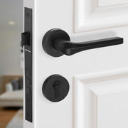 Plantex Heavy Duty Door Lock/Mortise Lock Knob For Door/Handle Door Lock For Bedroom/Home/Office/Hotel- 3 Brass Keys(Black Finish)
