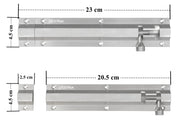 Plantex Stainless Steel Tower Bolt/Tower Bolt for Home,Offices Doors and Windows/Tower Bolt for Main Door/Door Latch/Kundi/Chitakini/Door Latch for Windows - Pack of 2 (Chrome, 8 inch)