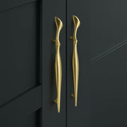 Plantex Cabinet Handle/Kitchen Cabinet Door Handle/Wardrobe/160 mm Cupboard Handle/Door Pull-Push Handle for Home/Office - Pack of 2 (Brass Antique)
