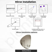 Plantex Glass Frameless Mirror for Wall/Triangle Mirror with Beveled Smooth Edges for Bathroom/Dressing Room/Living Room/Bedroom/Entryway - (24x18 Inch)
