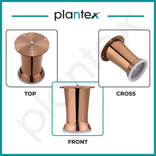 plantex Heavy Duty Stainless Steel 4 inch Sofa Leg/Bed Furniture Leg Pair for Home/Furniture Sofa Legs for Table/Sofa Support Legs/Sofa Furniture Leg (Rose Gold) Set of 4 Pcs