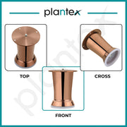 plantex 4 Inch Sofa Legs for Bed Furniture/Sofa Legs for Table/Sofa Support Legs with Rubber Grip (Brass Antique, 8 Pcs)