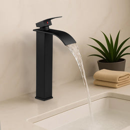 Plantex 304-Grade Stainless Steel Basin Mixer Tap Hot and Cold/Single Lever Pillar Tap for Wash Basin/Mixer Tap for Bathroom-(Matte Black)