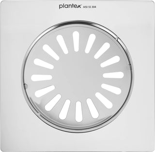 Plantex Classic 304 Grade Stainless Steel Floor Drain/Bathroom Drain Cover/Jali for Bathroom Drain- (6x6 inches) - Chrome