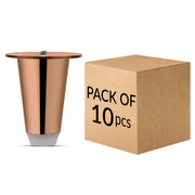 Plantex Heavy Duty Stainless Steel 3 inch Sofa Leg/Bed Furniture Leg Pair for Home/Furniture Sofa Legs for Table/Sofa Support Legs/Sofa Furniture Leg (Rose Gold) Set of 10 Pcs