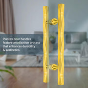 Plantex Door Handle/200mm Main Door Handle for Wooden Door/Pull-Push Handle for Main Door/Door Accessories - Pack of 1 (611, PVD Gold)