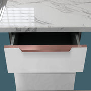 Plantex Profile Handle for Kitchen Cabinet/18 Inch Alluminium Drawer Profile Handle/Wardrobe Pull Handle for Home/Office/Hotel - Pack of 5 (Rose Gold)