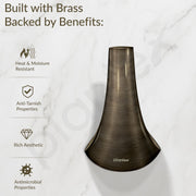 Plantex Smero Pure Brass Made Hooks for Hanging Clothes and Towel in Bathroom/Robe Hook/Hanger for Living Room - Contrive (Rich Antique)