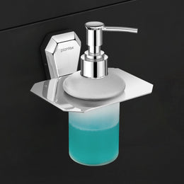 Plantex Liquid Soap Dispenser for Bathroom/304 Grade Stainless Steel Shampoo Dispenser/Handwash Dispenser/Bathroom Accessories - Pack of 1 (PM-2407, Chrome)
