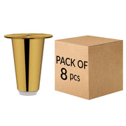 Plantex 3 Inch Sofa Legs for Bed Furniture/Sofa Legs for Table/Sofa Support Legs with Rubber Grip (Gold, 8 Pcs)