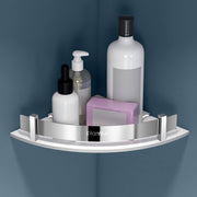 Plantex Acrylic Multipurpose Bathroom Corner Shelf/Rack/Bathroom Accessories(8 x 8 in)