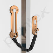 Plantex Door Chain Lock for Main Door/Door Safety Chain/Door Chain Latch/Door Lock for Kids Safety/Chain Lock for Door with Rubber Grip - Pack of 3 (Rose Gold)