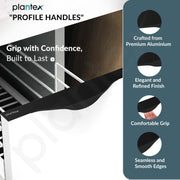 Plantex Profile Handle for Kitchen Cabinet/8 Inch Aluminium Drawer Profile Handle/Wardrobe Pull Handle for Home/Office/Hotel - Pack of 1 (Black)
