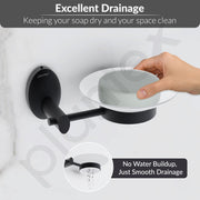 Plantex 304 Grade Stainless Steel Soap Holder for Bathroom/Wall Mounted Soap Holder/Bathroom Accessories - Oreva (Black)