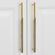 Plantex Stainless Steel & Aluminium Cabinet Handle/288mm Wardrobe Door Handle/Cupboard Pull-Push Handles for Home/Office - Pack of 2 (Brass Antique & Gold)
