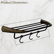 Plantex Smero Pure Brass 24 inch Towel Rack for Bathroom/Towel Stand/Hanger/Towel Holder/Towel Bar/Bathroom Accessories - Contrive (Rich Antique)