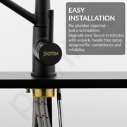 Plantex Pure Brass Flexible Tap for Kitchen Sink/Dual Flow Pull Out Sink Mixer Tap Hot and Cold/Movable/Rotable Water Mixer Faucet - (7904, Black)