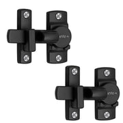 Plantex 180 Degree Door Latch Lock/Flip Latch Lock for Door/Chitkani/Lock Latch for Main Door/Baby Latch for Bathroom/Bedroom/Balcony/Door Stopper - Pack of 2 (Black)