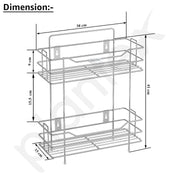 Plantex Stainless Steel Kitchen Rack Stand/2-Tier Spice Rack For Kitchen Storage/Multipurpose Masala Stand for Kitchen
