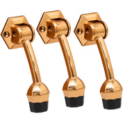 Plantex Door Stopper for Main Door/5-Inch Stopper with Rubber Grip/Stoppers for Wooden Door/Stops for Door â€“ Pack of 3 (Rose Gold)