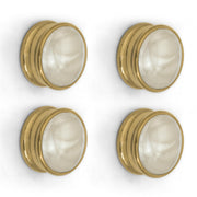Plantex Knobs for Drawers/Drawer Knobs/Round Knob for Cabinets/Pull-Push Knob for Kitchen/Bedroom Drawer - Pack of 4 (Gold)