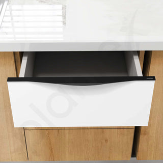 Plantex Profile Handle for Kitchen Cabinet/18 Inch Alluminium Drawer Profile Handle/Wardrobe Pull Handle for Home/Office/Hotel - Pack of 3 (Black)