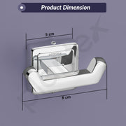 Plantex 304 Grade Stainless Steel Robe Hook/Hanger/Hook for Hanging Towel in Bathroom/Living Room - Decan (Chrome)