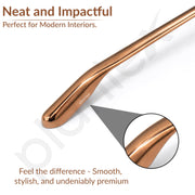 Plantex Cabinet Handle/96mm Handle for Wardrobe/Kitchen Handle/Pull-Push Handle for Home/Office - Pack of 1 (Rose Gold)