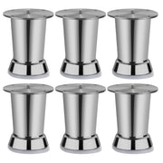 plantex 4 Inch Sofa Legs for Bed Furniture/Sofa Legs for Table/Sofa Support Legs with Rubber Grip (Chrome, 6 Pcs)