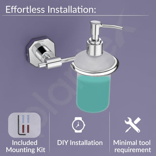 Plantex 304 Grade Stainless Steel Hand Wash Holder for Wash Basin Liquid Soap Dispenser Bathroom Accessories - Nipron (Chrome)