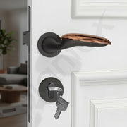 Plantex Door Lock for Home/Main Door Lock Set/Mortise Lock Set with Brass Lock Body & Cylinder - 3 Years of Warranty (7134, Grey & PVD Choco)
