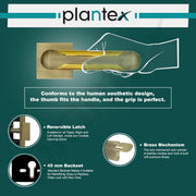 Plantex Triple Security Door Lock for Home/Main Door Lock Set with 3 Years of Warranty/Mortise Lock for Door with Brass Lock Body & Cylinder (7124, Brass Antique & Gold)