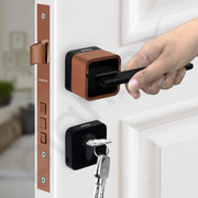 Plantex Door Lock for Home/Main Door Lock Set with 3 Computerized Key/Mortise Locks for Door with Brass Lockbody & Cylinder (SM036, Rose Gold & Black)