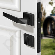 Plantex Main door Lock Set/Door Handle Lock/Mortise Door Lock for Home with 3 Years of Warranty (7129, Z-Black)