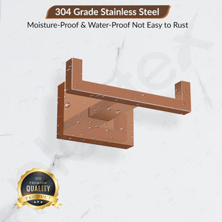 Plantex 304 Grade Stainless Steel Hooks for Hanging Clothes/Hanger for Bathroom/Hooks for Wall/Hooks/Bathroom Accessories - Benz (Rose Gold)