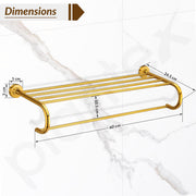 Plantex 304 Grade Stainless Steel 24 inch Towel Rack for Bathroom/Towel Stand/Hanger/Bathroom Accessories - Daizy (Golden)