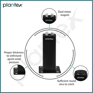 Plantex Magnetic Door Stopper for Home/Main Door/Wooden Door/Gate - Pack of 3 (Matt Black)