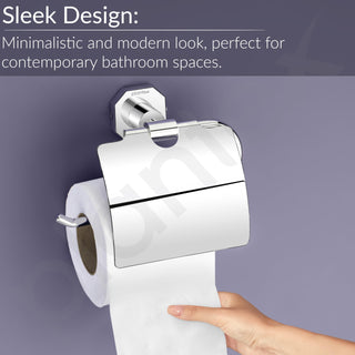 Plantex 304 Grade Stainless Steel Toilet/Tissue Paper Holder Stand for Washroom Bathroom Accessories - Nipron (Chrome)