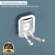 Plantex 304 Grade Stainless Steel Robe Hook/Cloth-Towel Hanger/Door Hanger Hook/Bathroom Accessories - Cute (Chrome)
