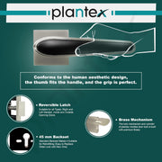 Plantex Main Door Lock/Mortise Lock for Doors - Robust Door Handle for Home with Brass Locks Body & Cylinder (PT-014, Satin & Black)