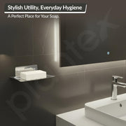 Plantex Stainless Steel Square Shape Soap Holder/Wall Mounted Soap Holder/Soap Stand/Bathrooom Accessories- (Chrome)