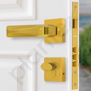 Plantex Premium Door Lock with 3 Years of Warranty/Main Door Locks/Mortise Lock Set for Home (PT-013, Gold)
