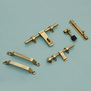 Plantex Stainless Steel Door Kit for Single Door/Door Hardware/Door Accessories (10 inch Al-drop,8 inch Latch, 8 inch 2 Handles,7 inch Tower Bolt and 4 inch Door Stopper) - (DK-02-Brass Antique)