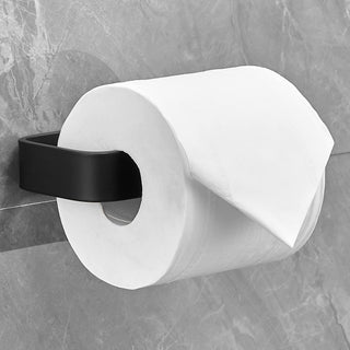 Plantex Space Aluminium Tissue Paper Roll Holder Kitchen and Bathroom/Tissue Paper Roll Stand/Bathroom and Kitchen Accessories (Black)