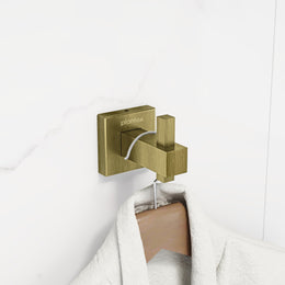 Plantex Stainless Steel Robe Hook for Bathroom/Door Hanger Hook/Wall Towel Hook/Bathroom Accessories - Pack of 1, Aqua (Brass Antique)